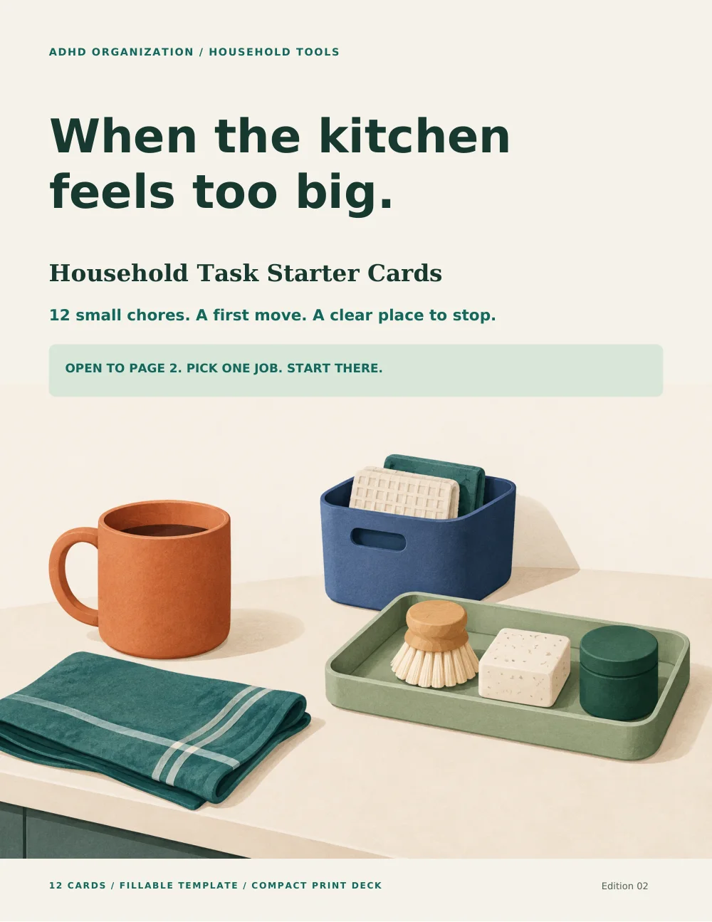 Household Task Starter Cards — Cover