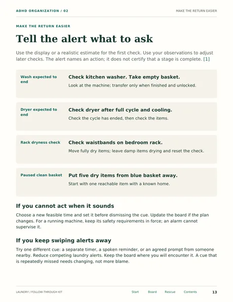 Alerts that name the action